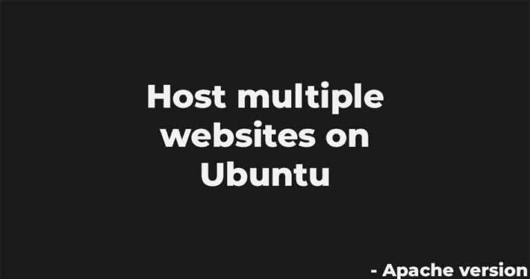 host multiple websites on ubuntu apache